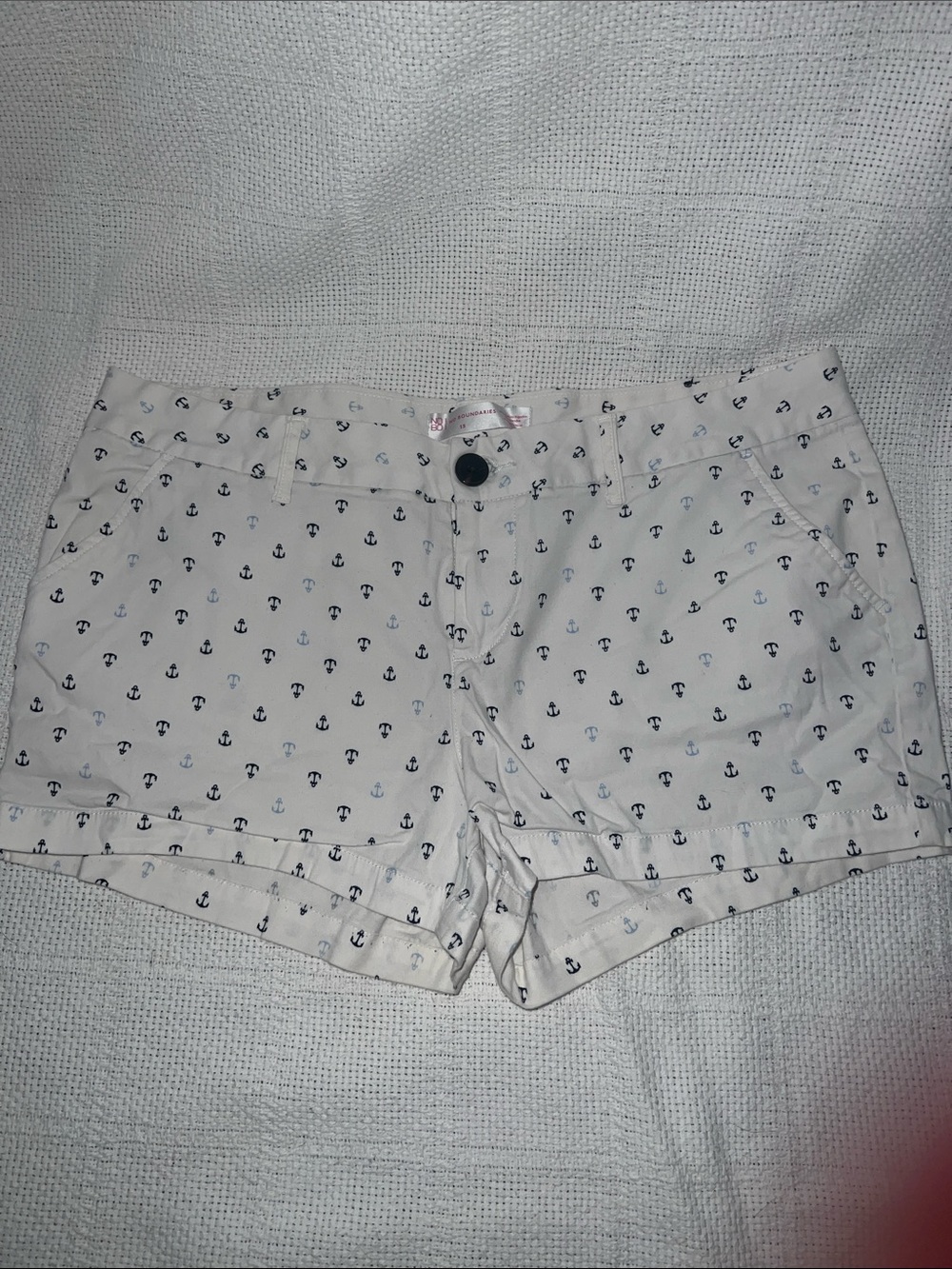 White Anchor Print Women’s Shorts